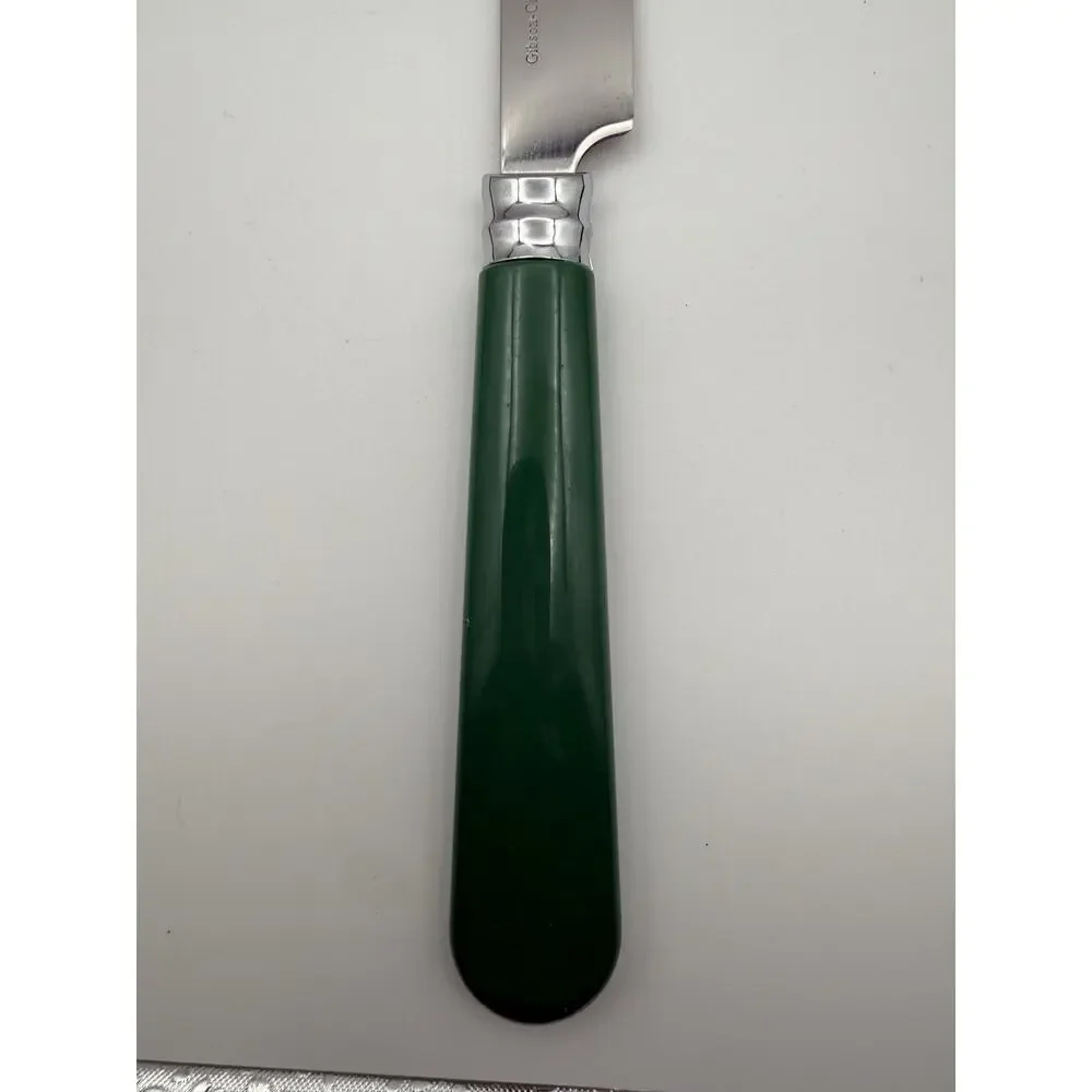 Gibson Sensations Forest Green Plastic Handle Dinner Knives Set of 4 Replacement
